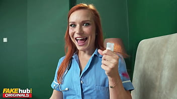 fakehub--hot-redhead-nurse-with-perfect-little-pink-shaved-pussy-has-to-collect-a-sperm-sample