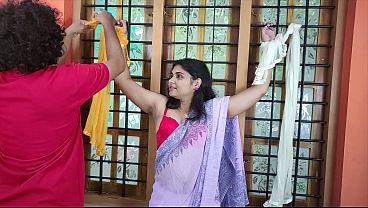 stepsister-saree-removal-and-hand-tied-blindfolded-bra-romance-hot-bdsm-love