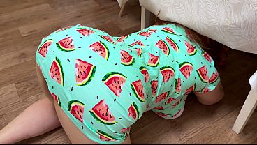 stepmom-bent-under-the-table-and-received-a-dick-in-the-ass-from-her-stepson-and-gave-him-a-blowjob